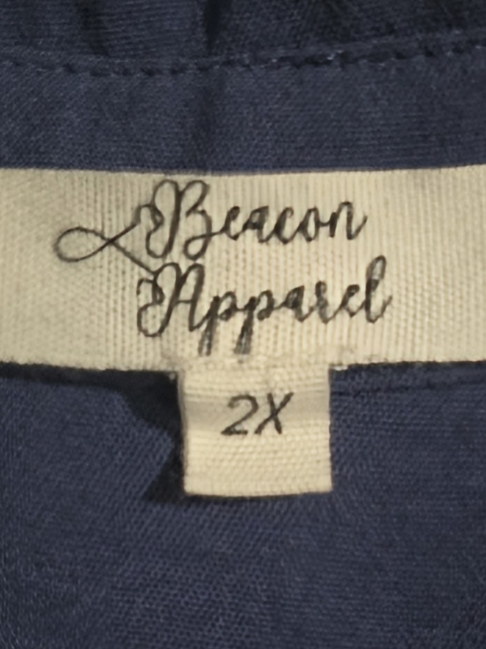 Relaxed Button-Front Blouse in Slate Blue - Picture 4 of 4